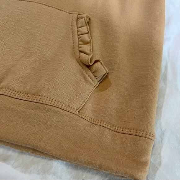 BTween Gold Sequin Butterfly Hoodie with Ruffles Kangaroo Pocket size 12 Tan - Picture 4 of 10